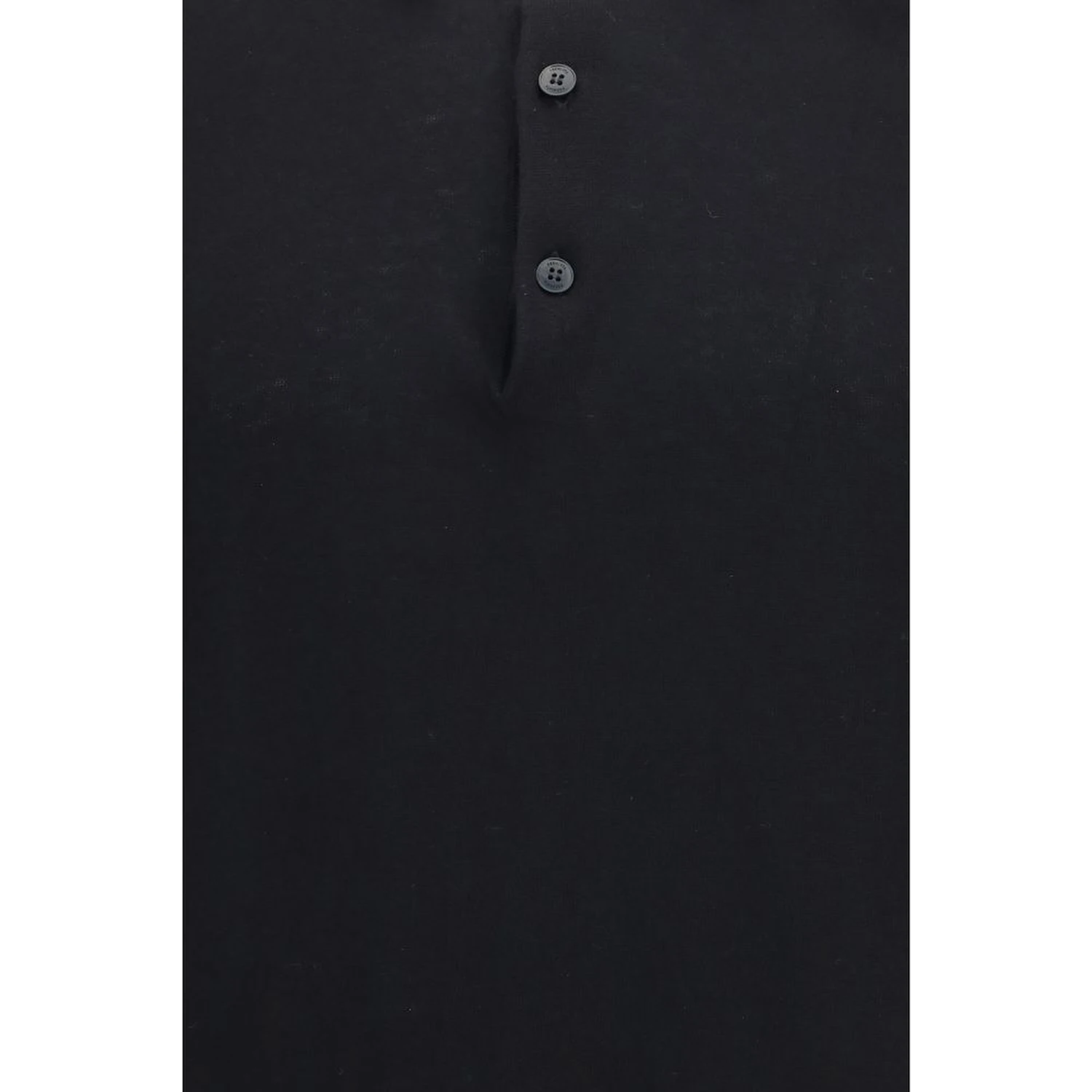 Black Cotton Polo Shirt