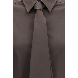 Brown Cotton Dress Shirt