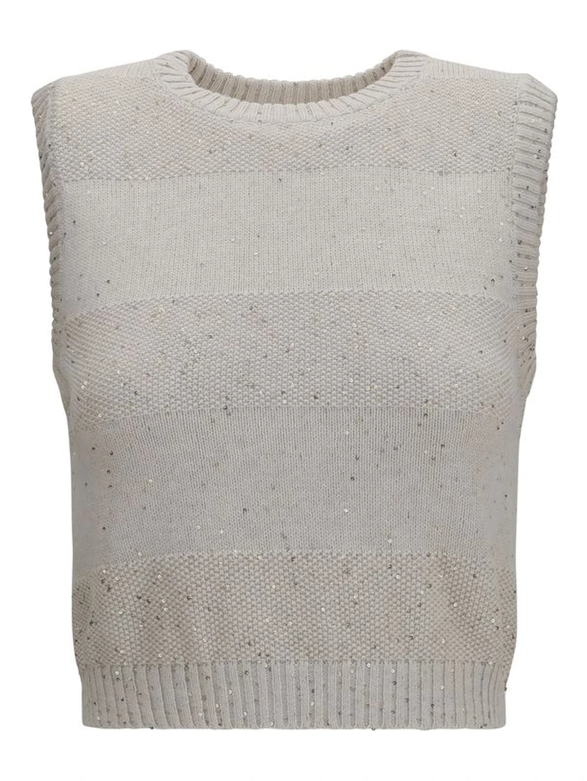 Beige Cotton Sweatshirt