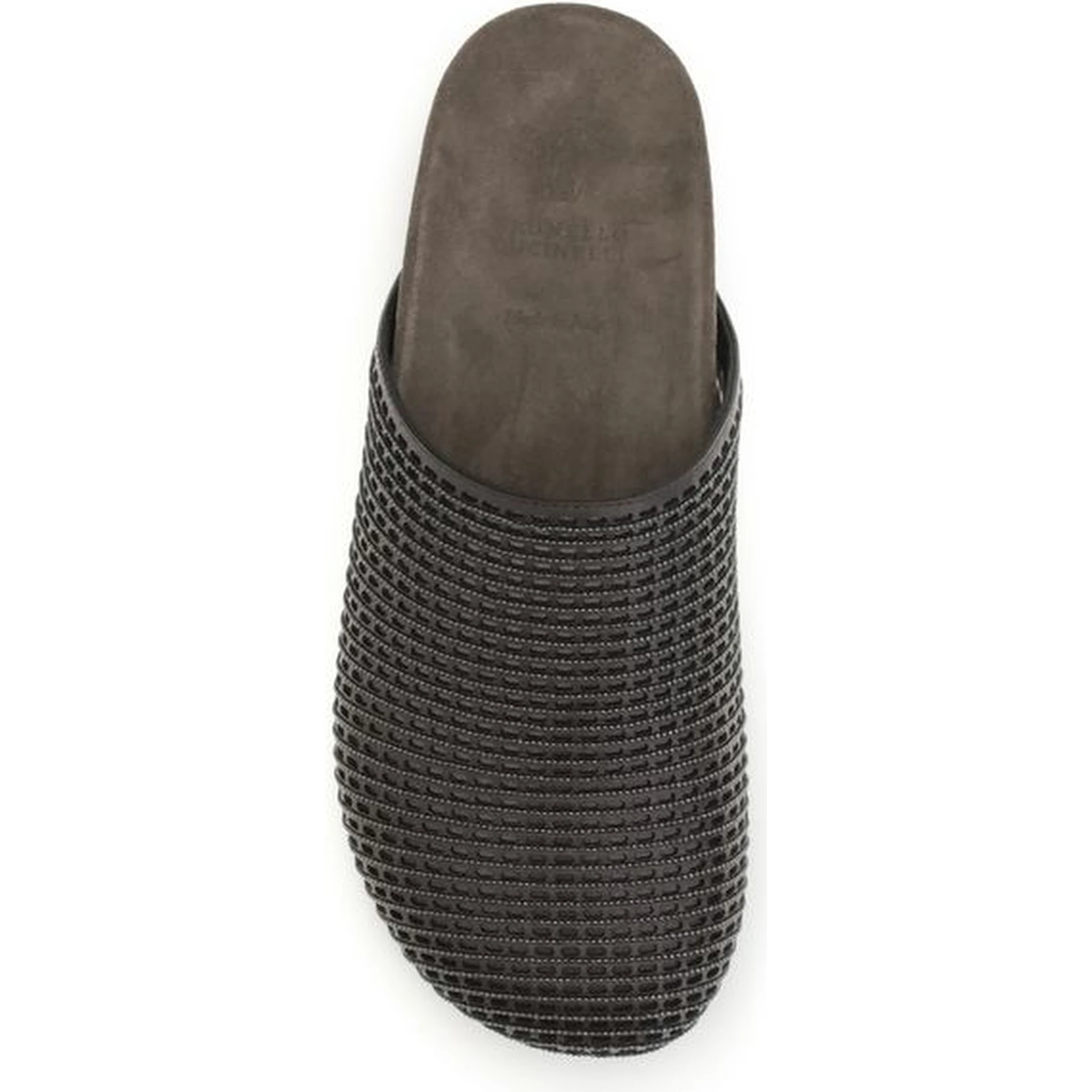 Brown Calf Leather Bos Taurus Slides