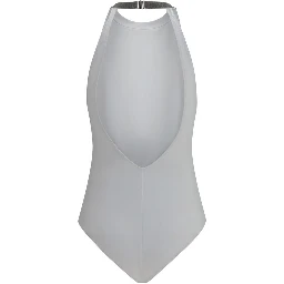 White Polyamide One-Piece Swimsuit