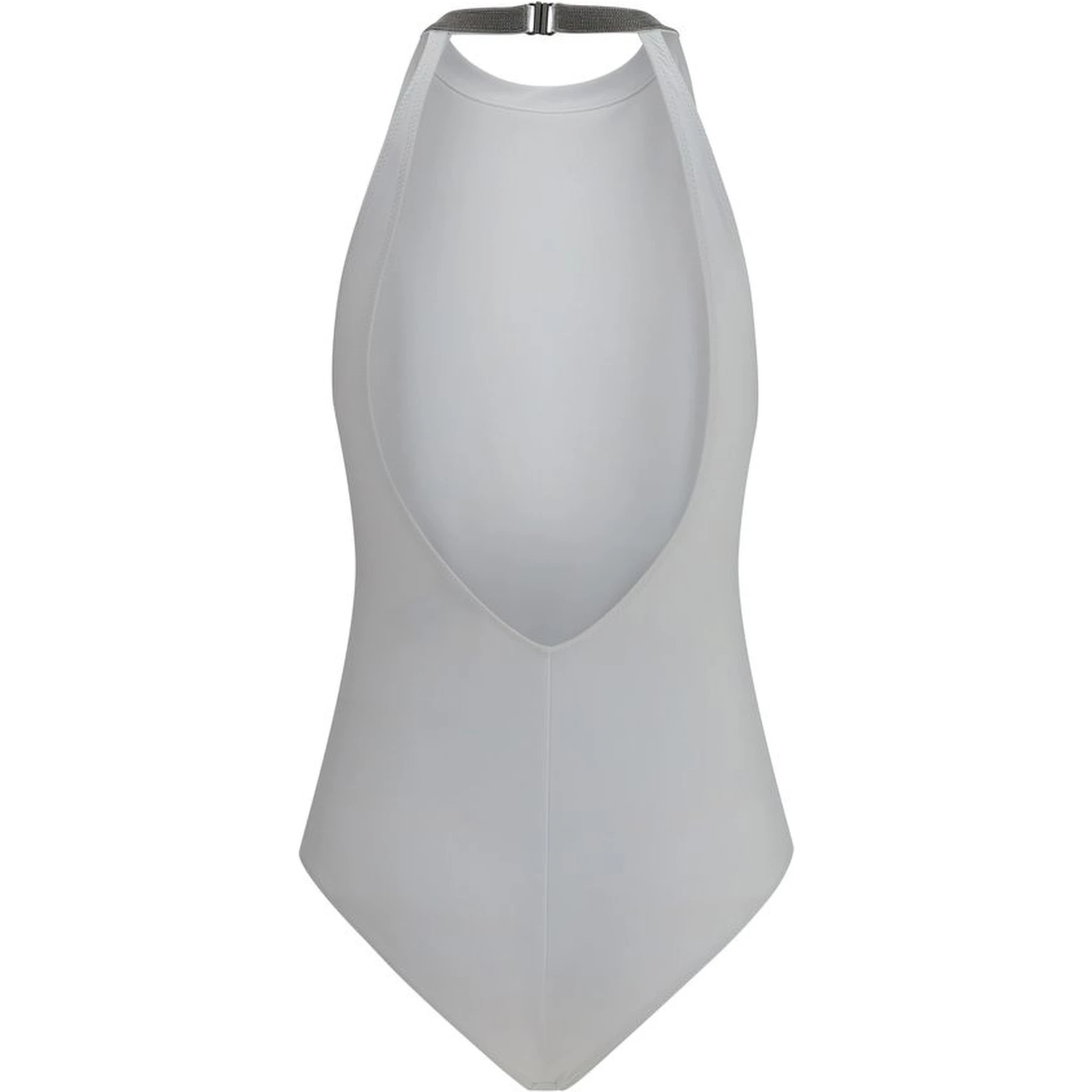 White Polyamide One-Piece Swimsuit