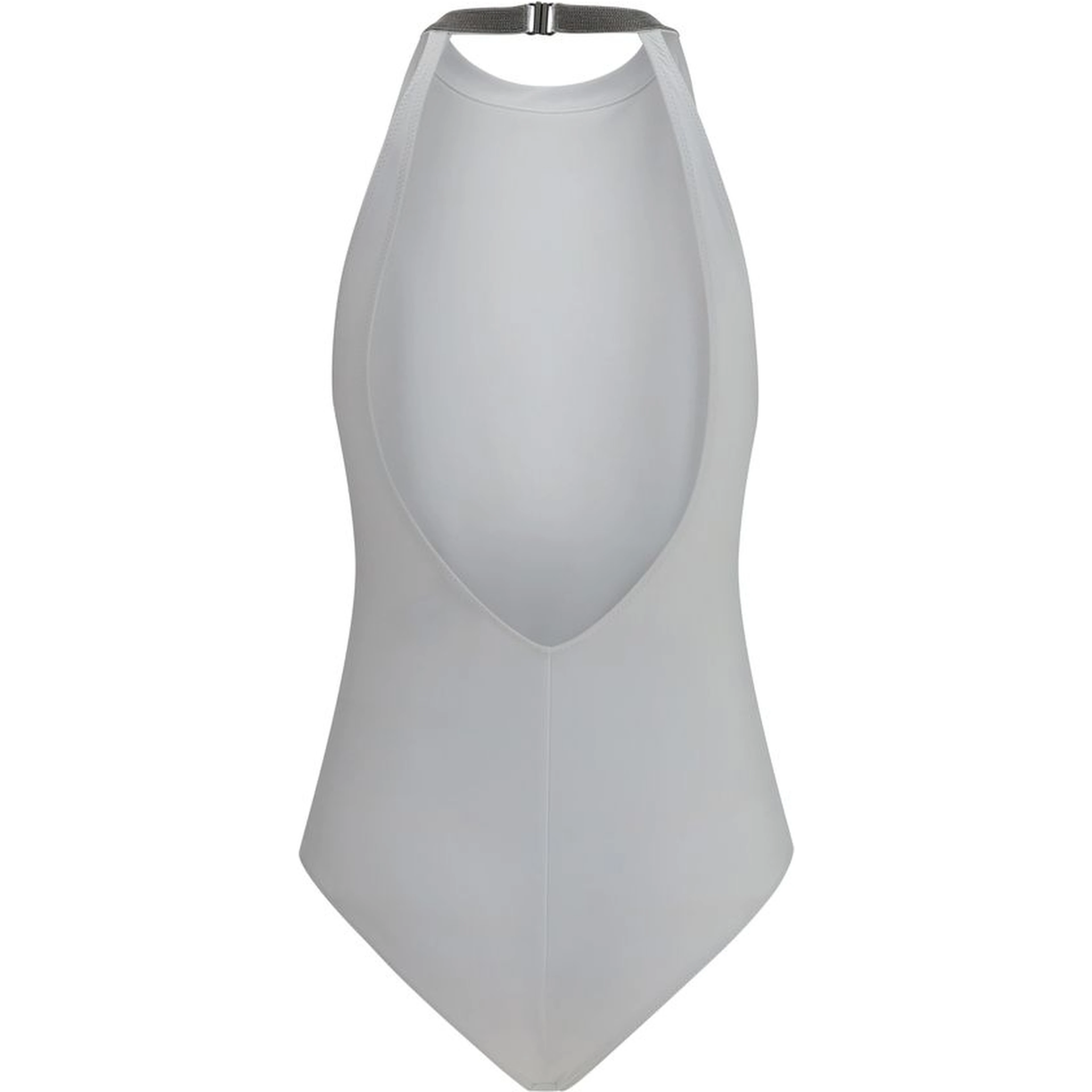 White Polyamide One-Piece Swimsuit