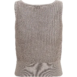 Beige Cotton Tank Tops