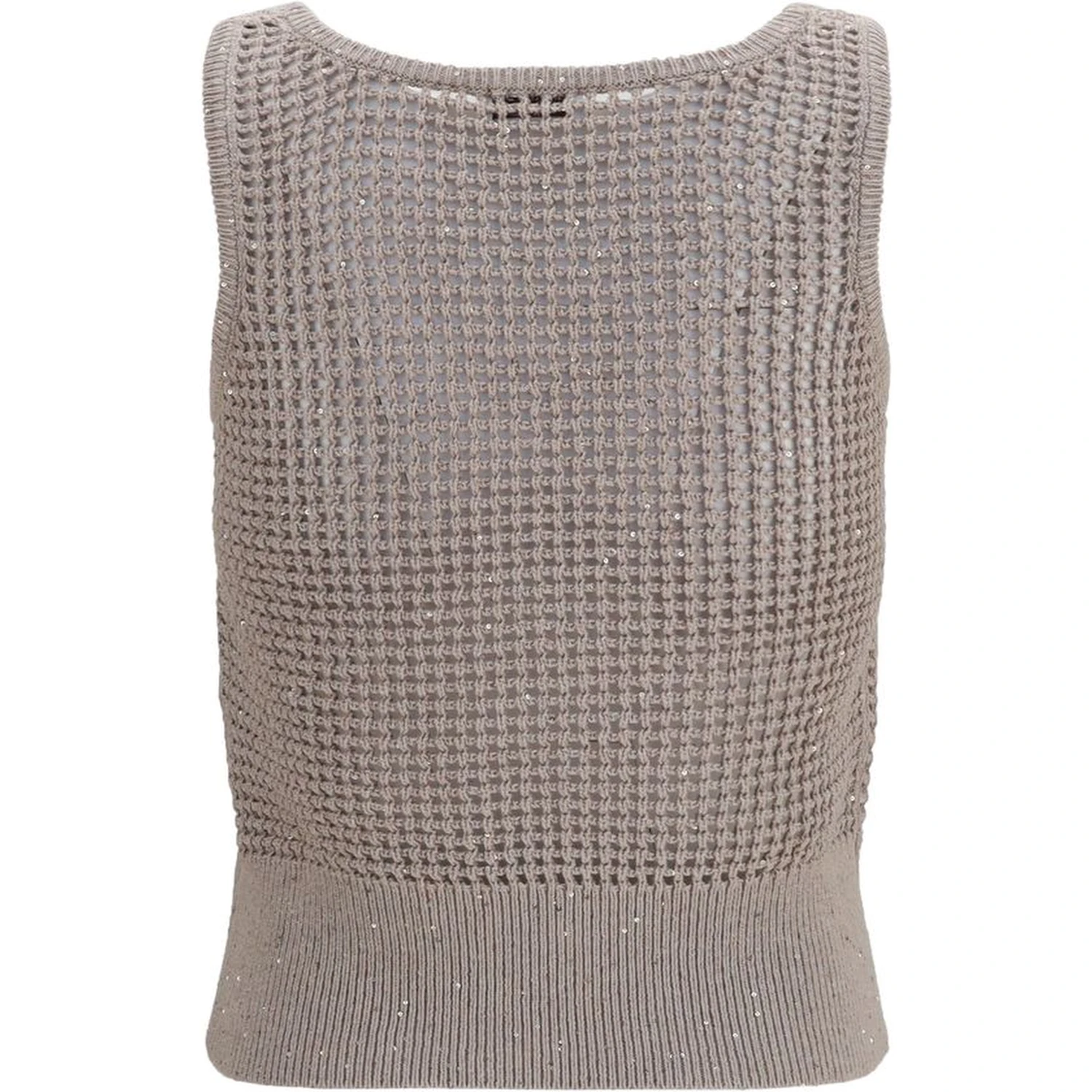 Beige Cotton Tank Tops