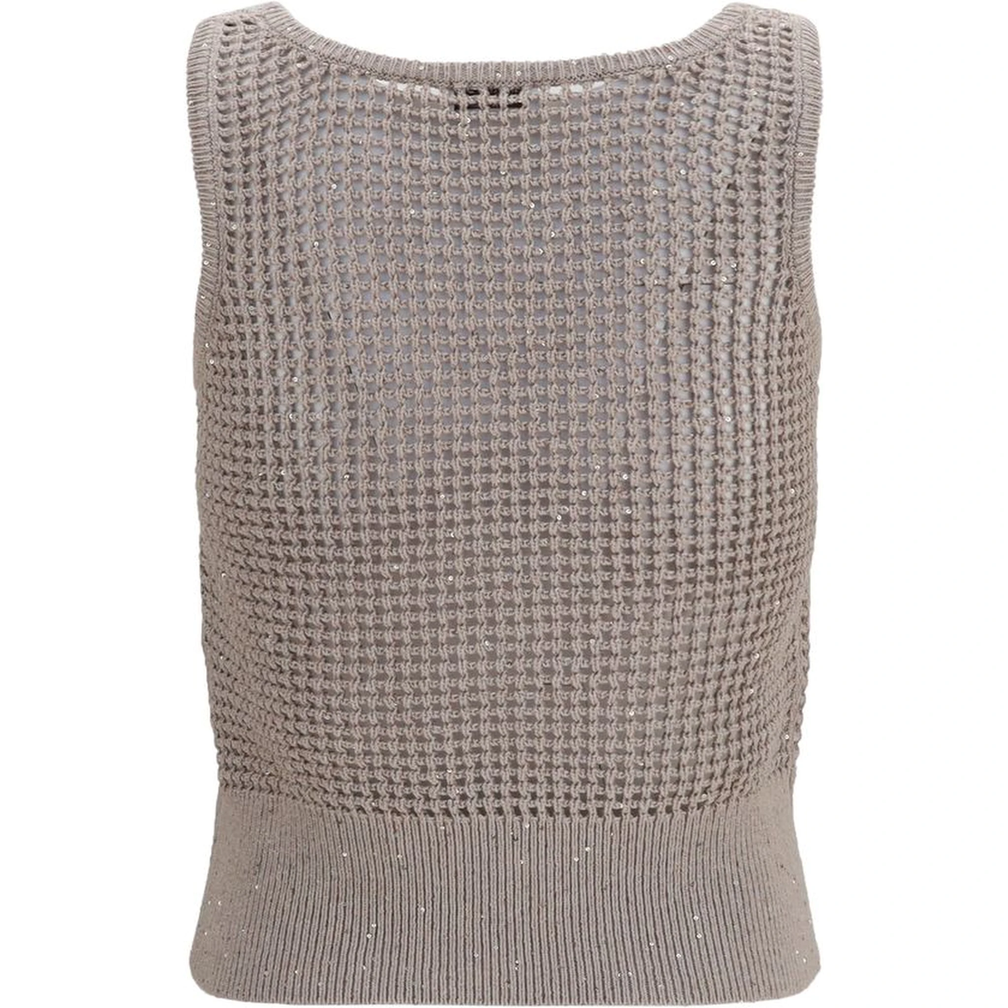 Beige Cotton Tank Tops