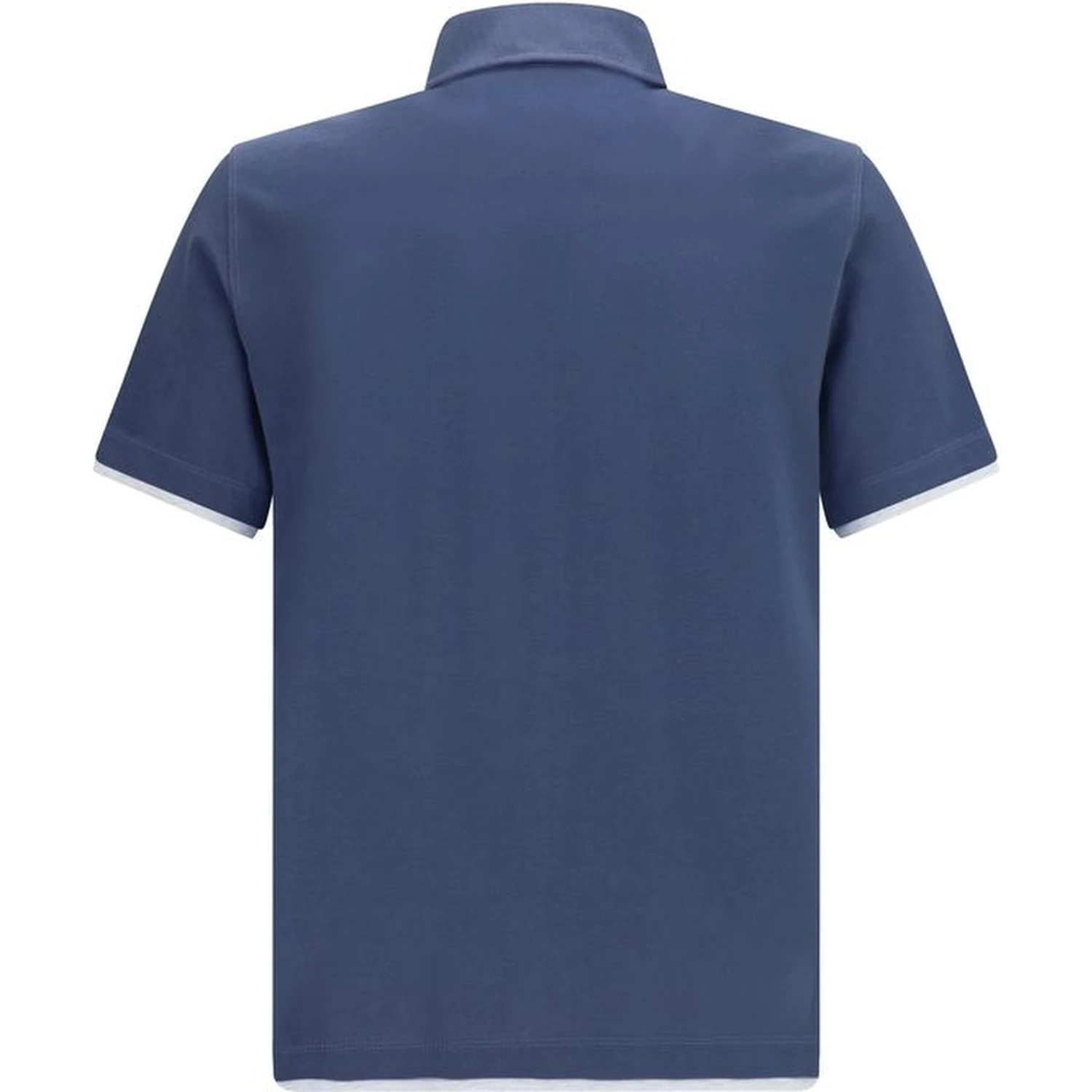 Blue Cotton Polo Shirt