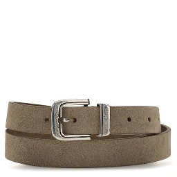 Beige Calf Leather Bos Taurus Thin Belt