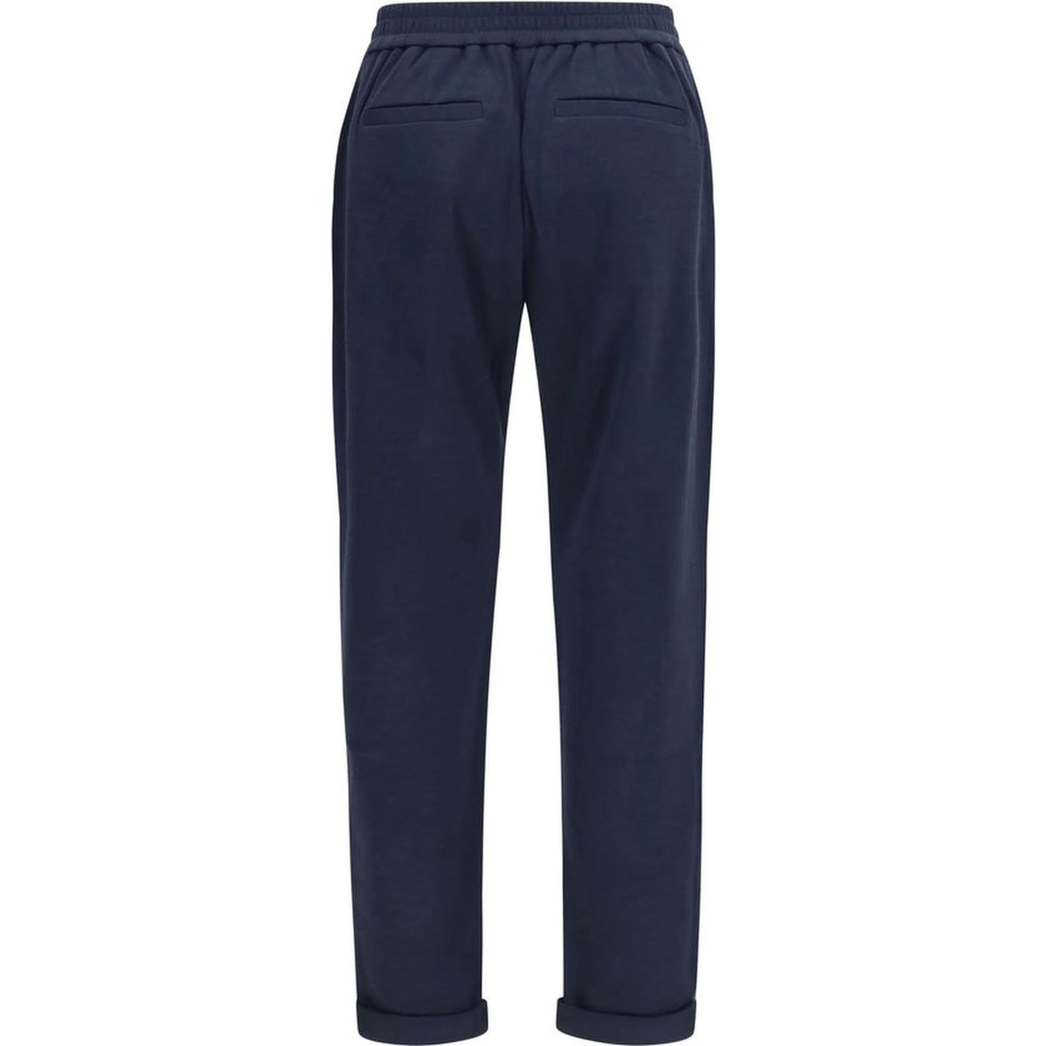 Blue Polyamide Casual Pants