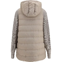 Gray Polyester Full-Length Jacket