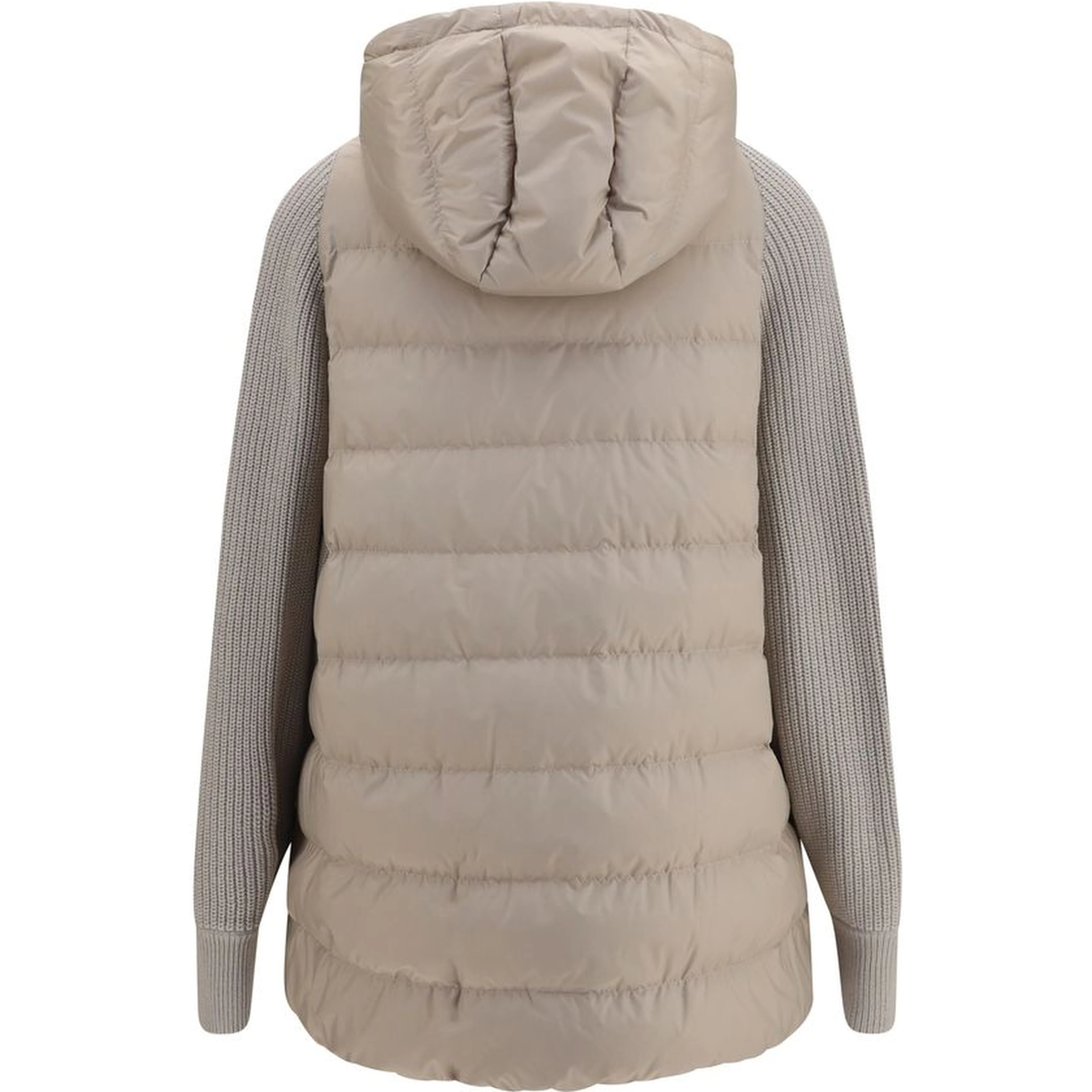 Gray Polyester Full-Length Jacket