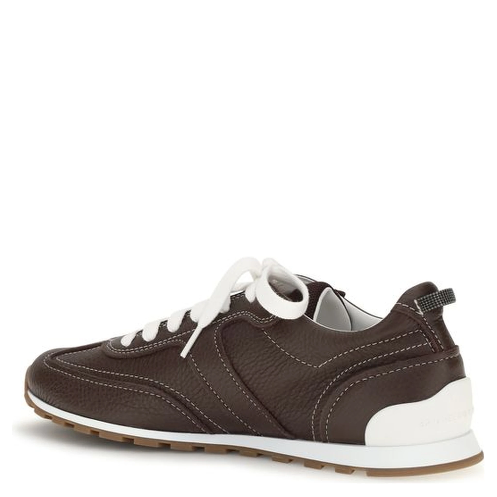 Brown Calf Leather Bos Taurus Athletic Sneakers