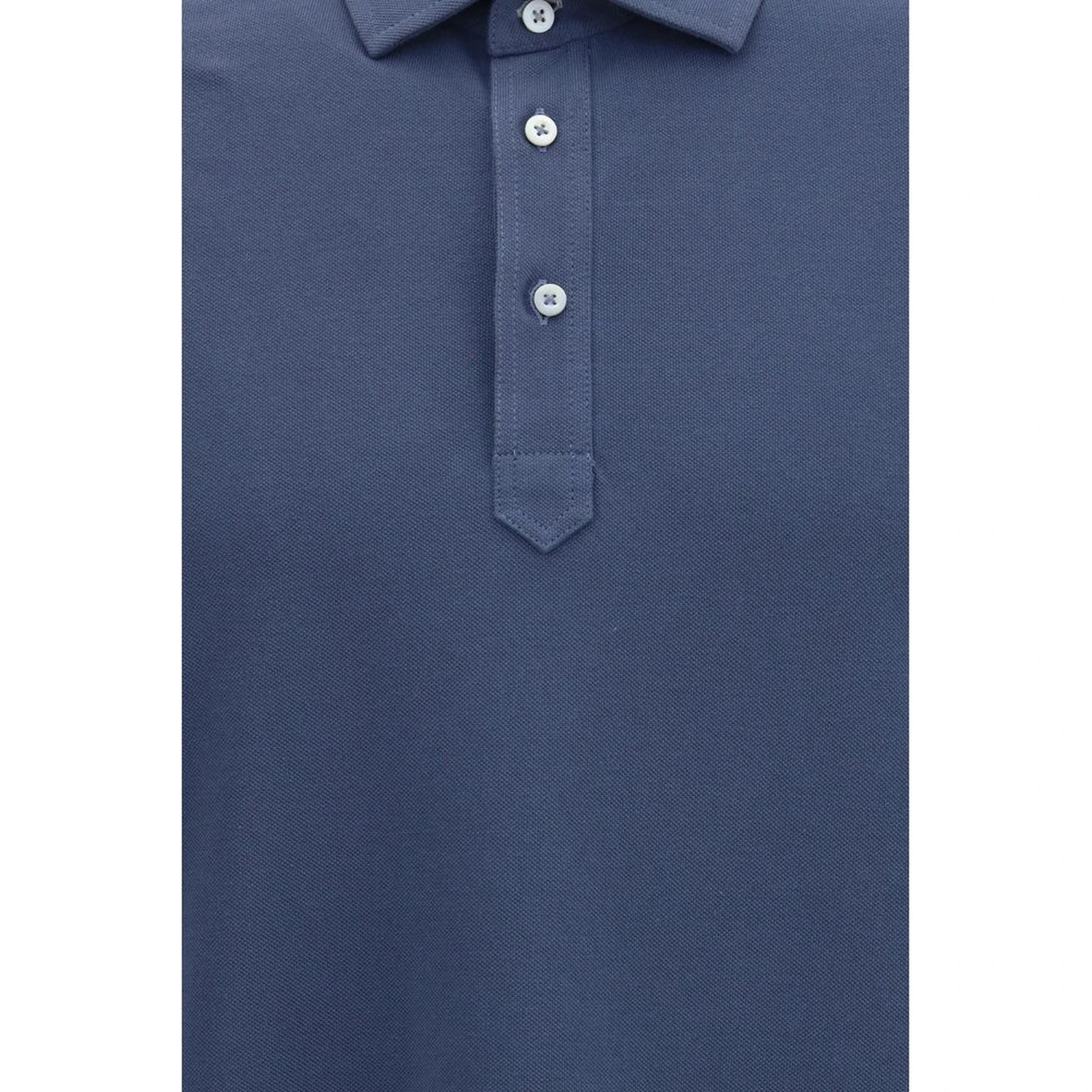 Blue Cotton Polo Shirt