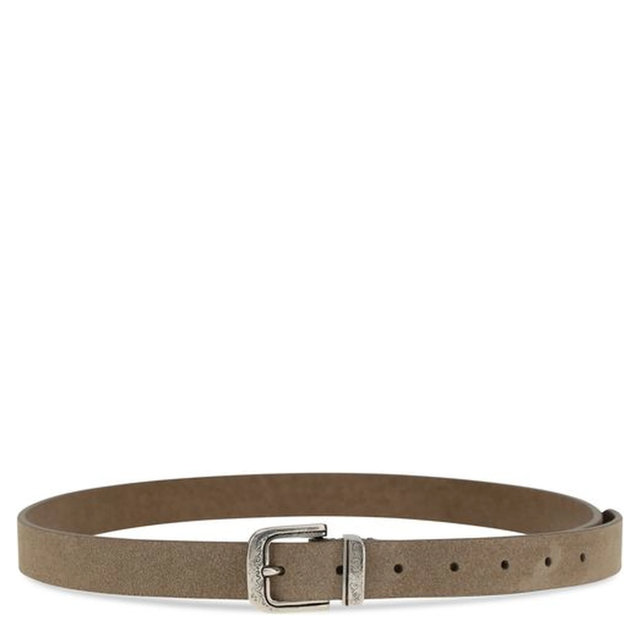 Beige Calf Leather Bos Taurus Thin Belt