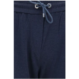 Blue Polyamide Casual Pants