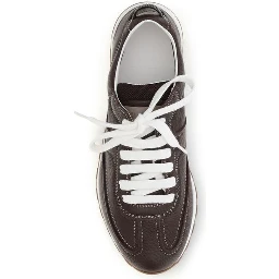 Brown Calf Leather Bos Taurus Athletic Sneakers