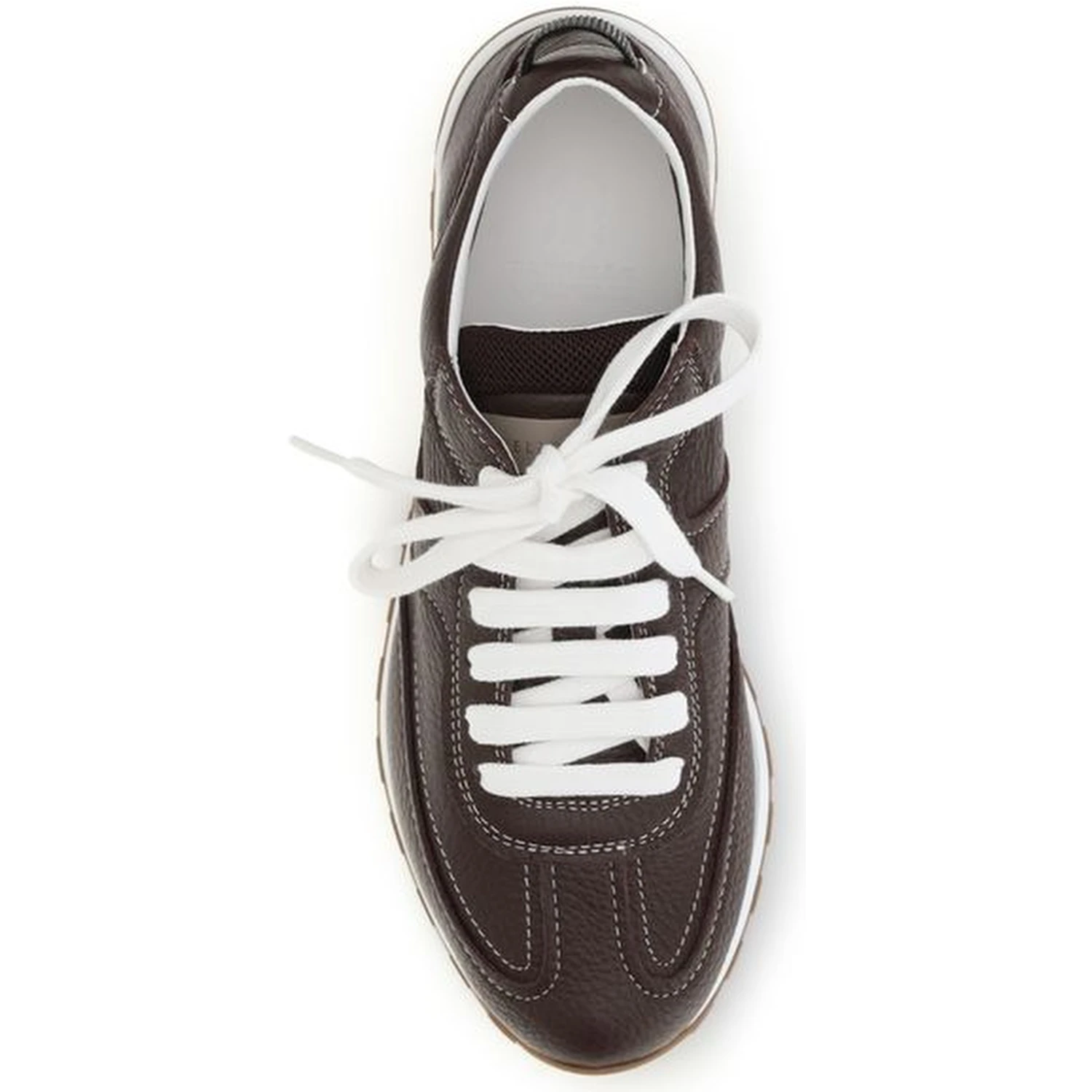 Brown Calf Leather Bos Taurus Athletic Sneakers