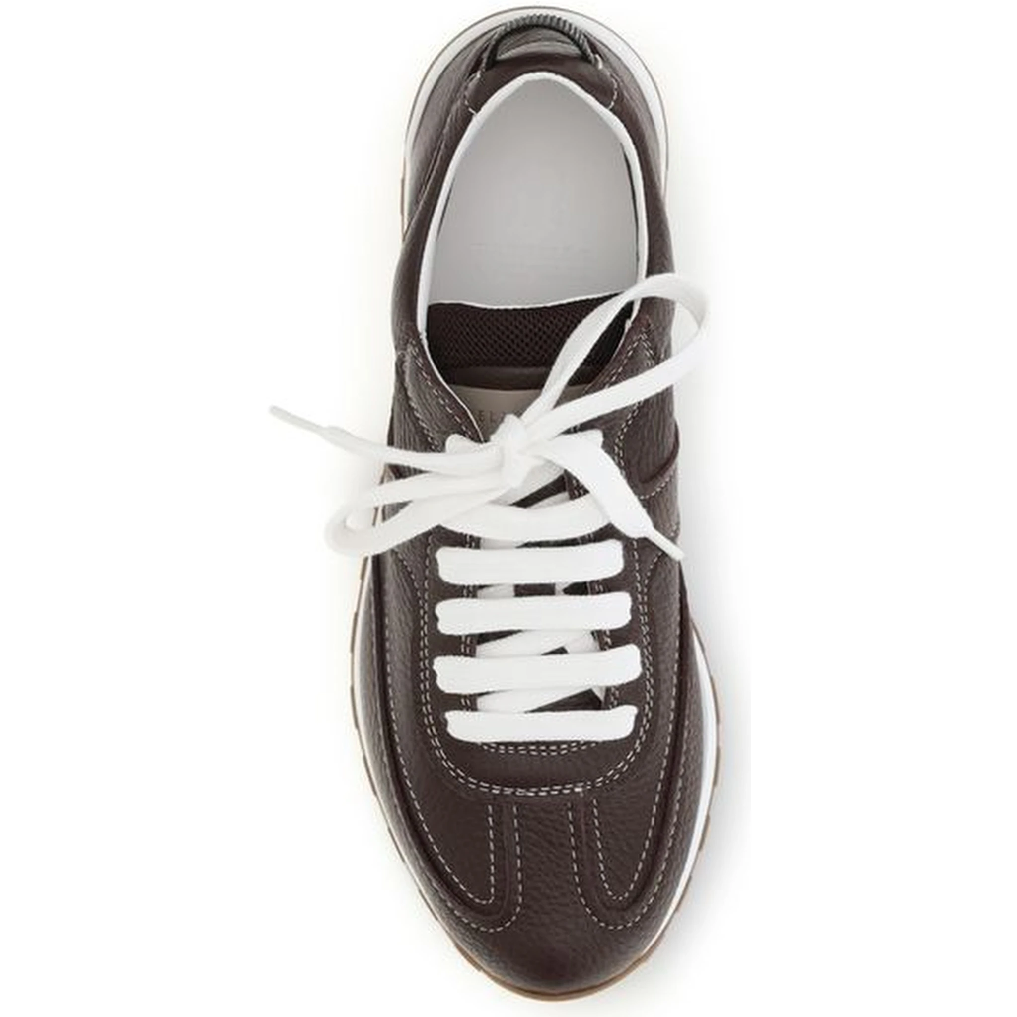 Brown Calf Leather Bos Taurus Athletic Sneakers
