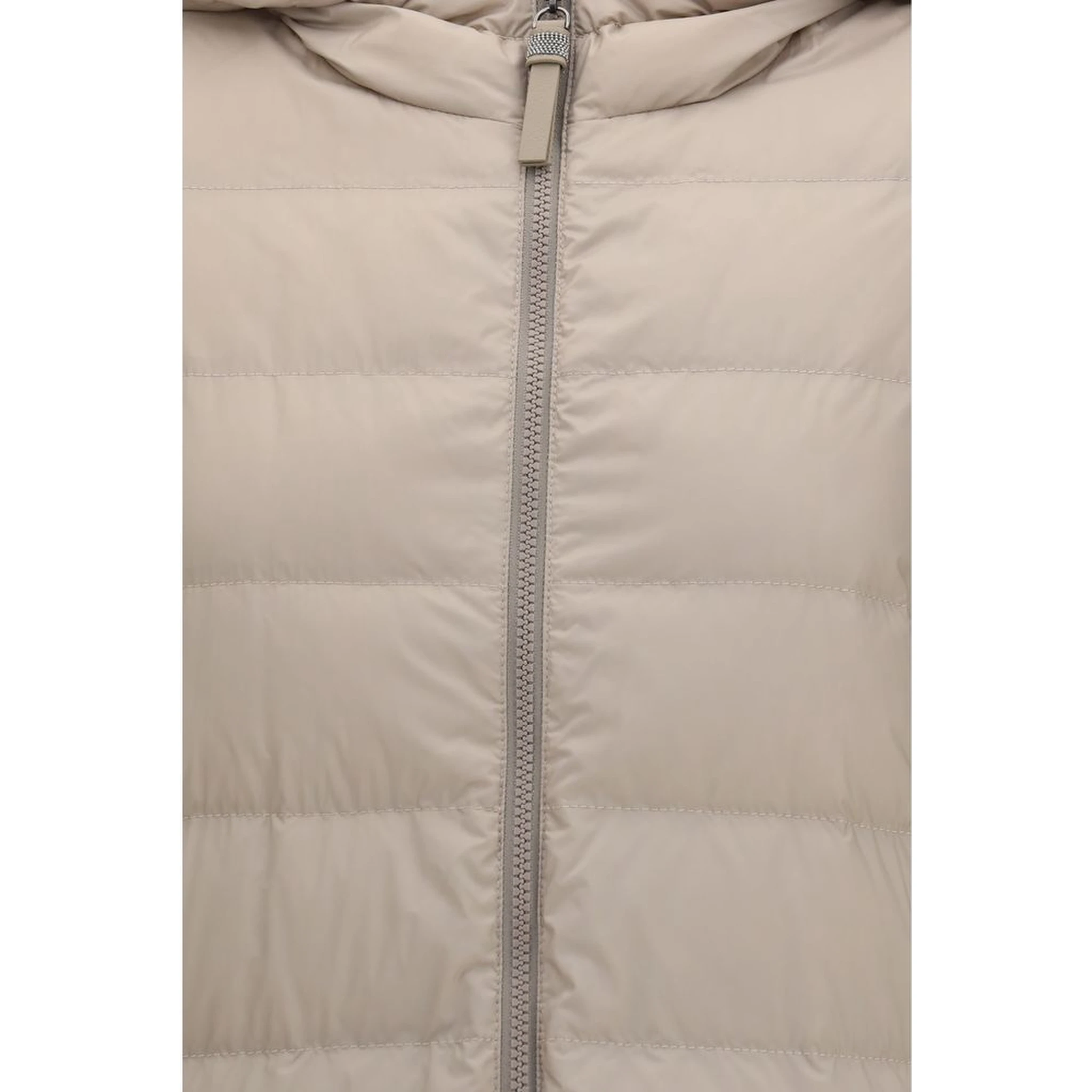 Gray Polyester Full-Length Jacket