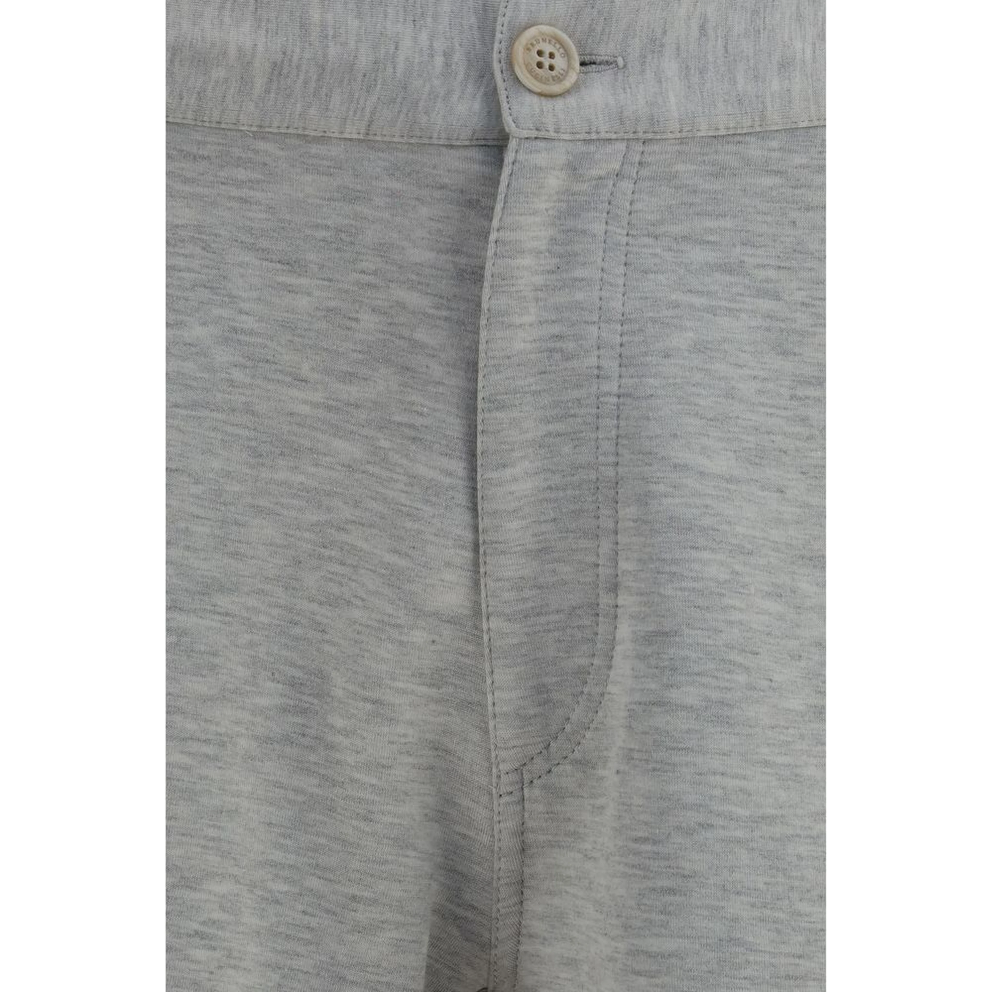 Gray Cotton Bermuda Shorts