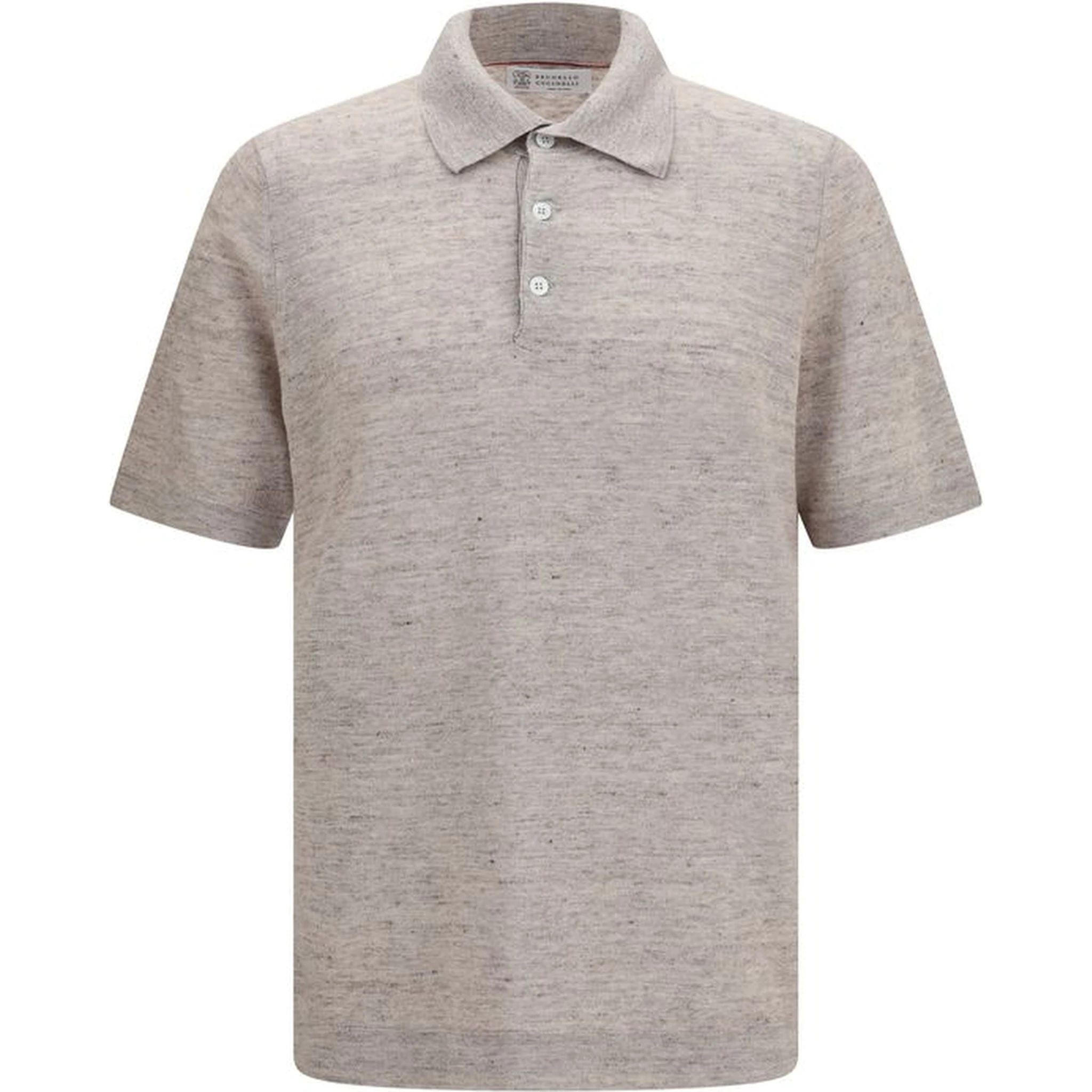 Beige Linen Polo Shirt