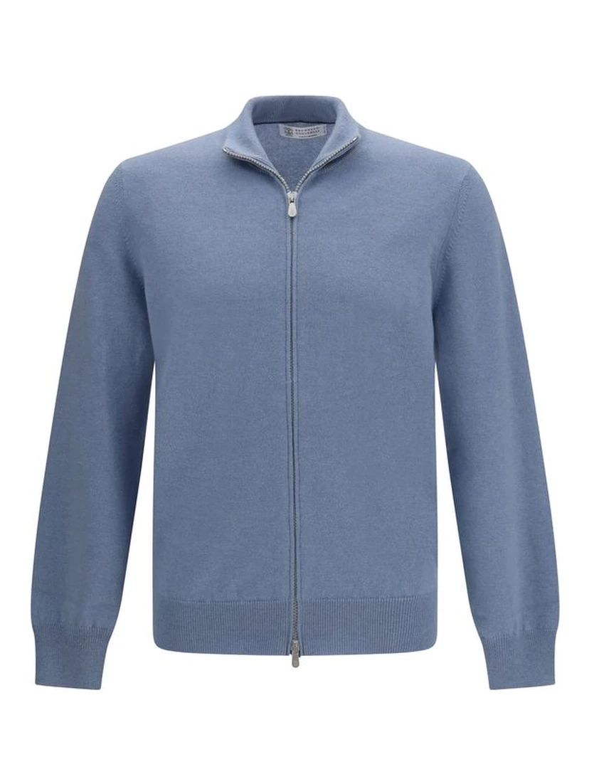 Blue Cashmere Cardigan