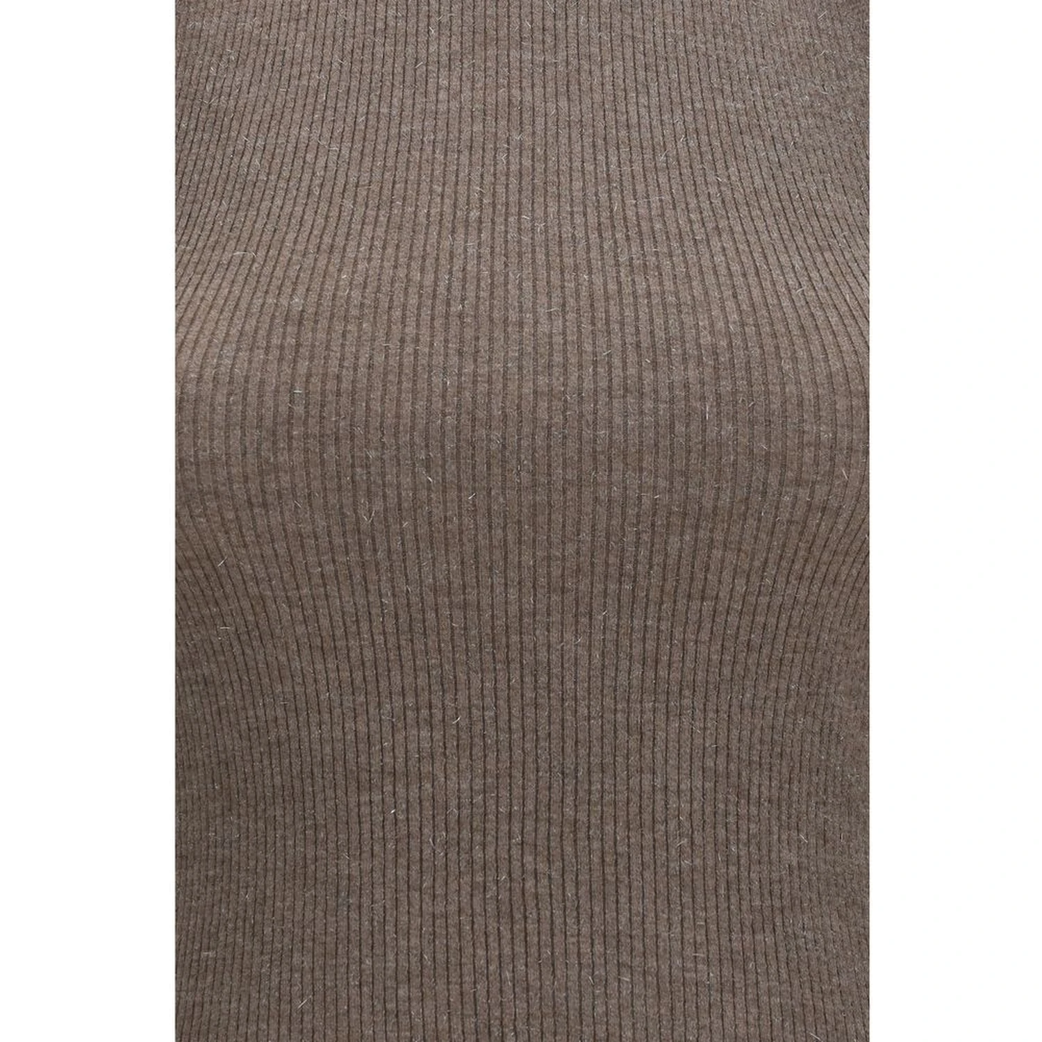 Brown Cashmere Sleeveles Sweater