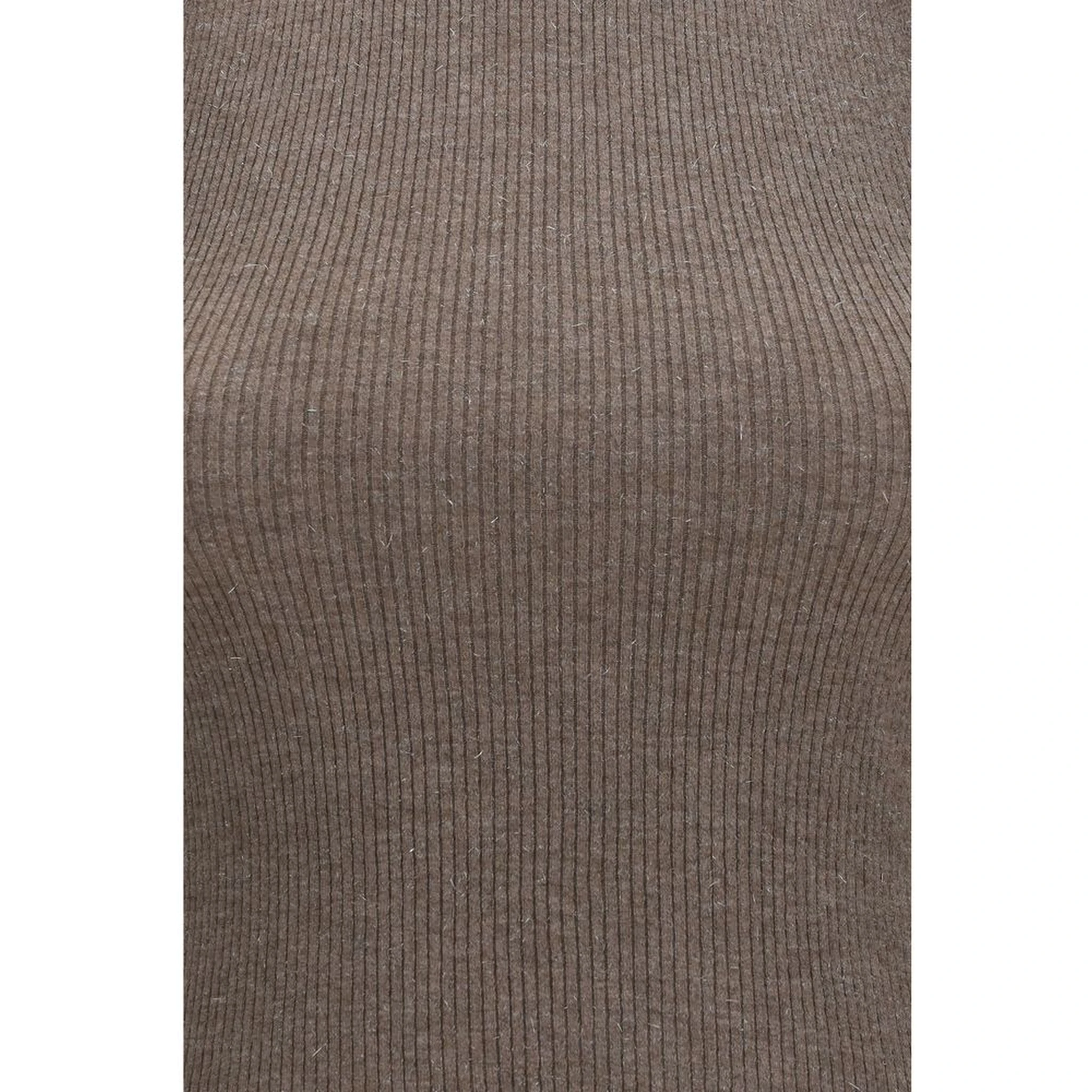 Brown Cashmere Sleeveles Sweater