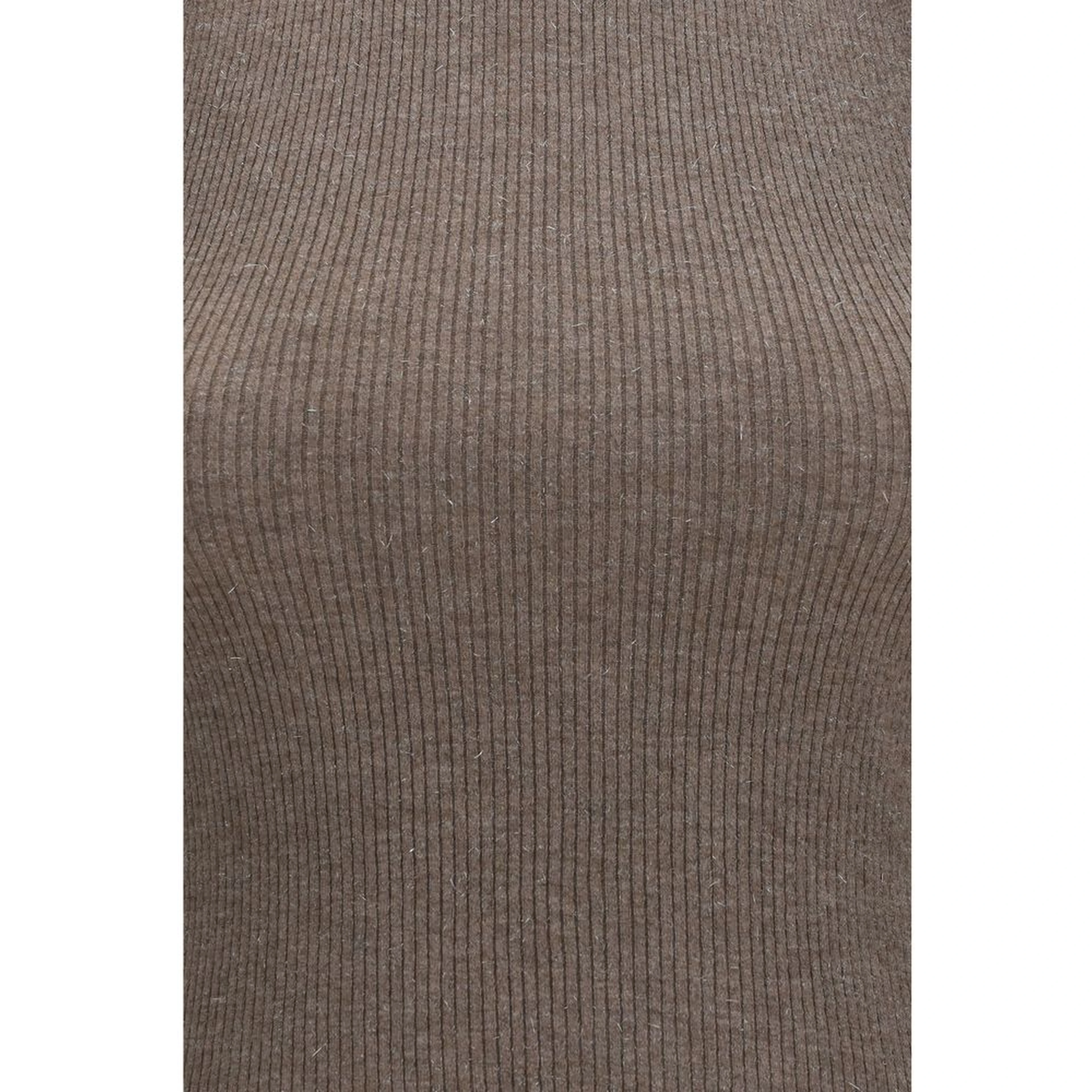 Brown Cashmere Sleeveles Sweater