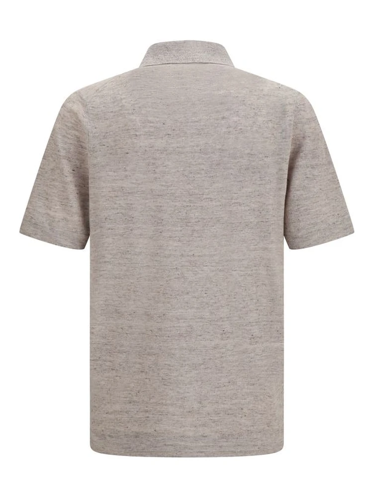 Beige Linen Polo Shirt alternative