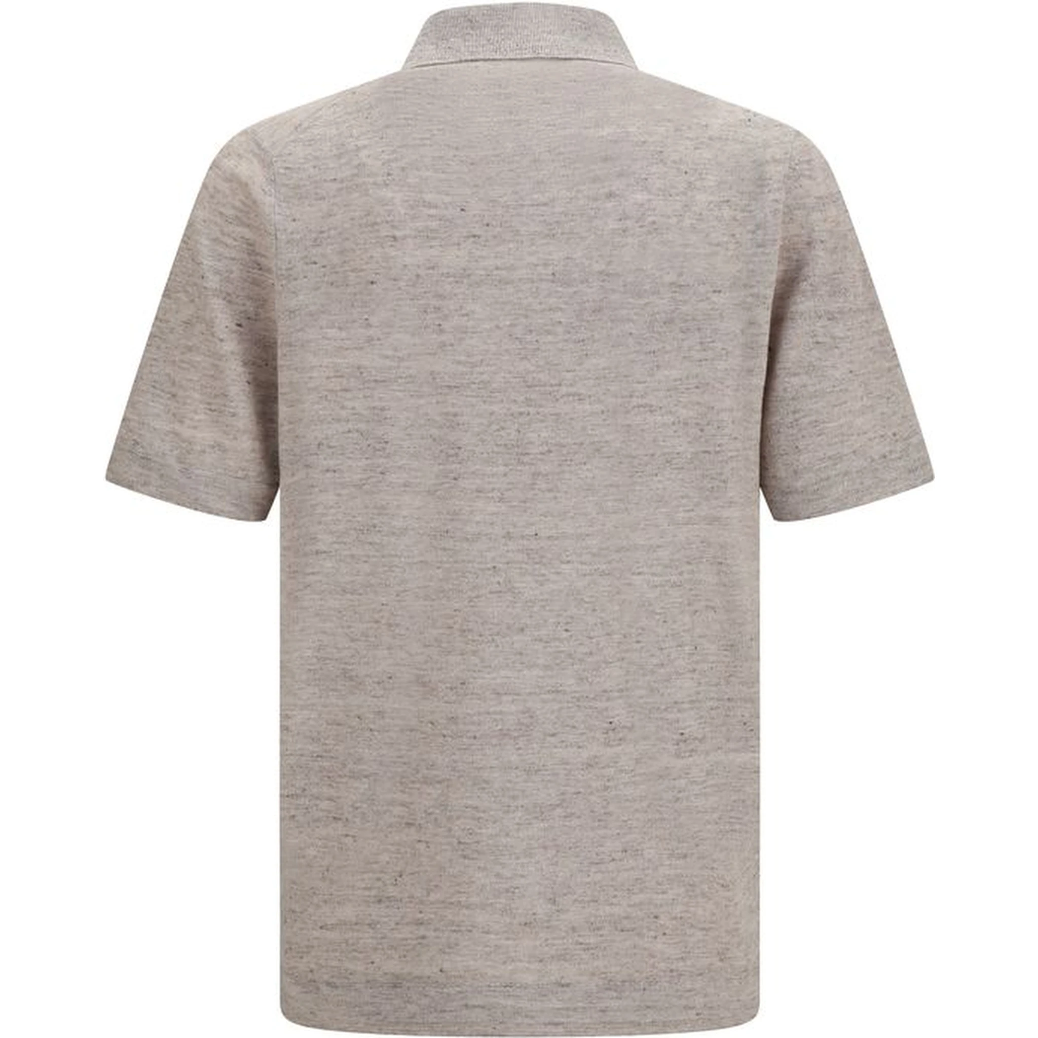 Beige Linen Polo Shirt