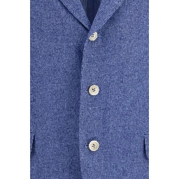 Blue Linen Full-Length Jacket