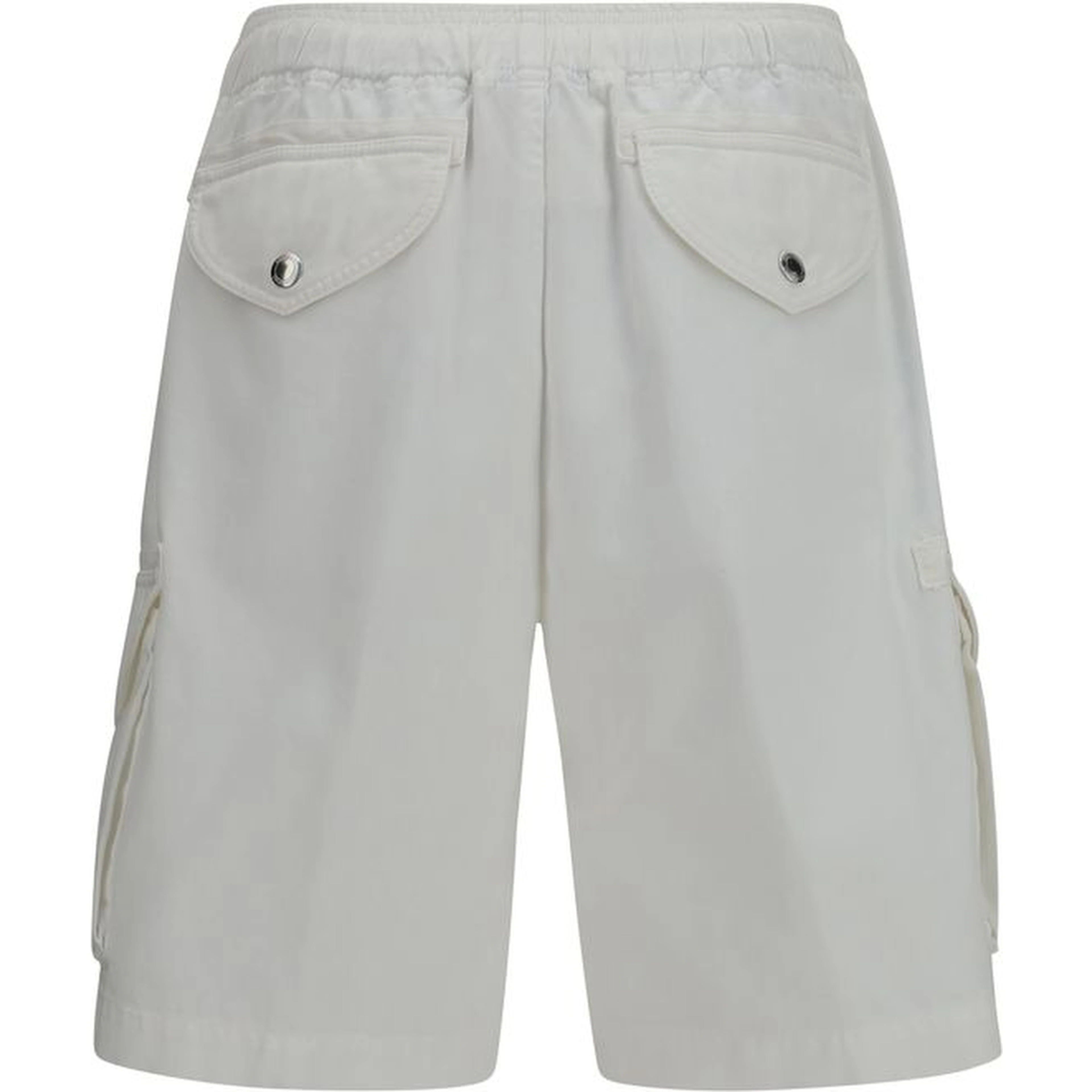 White Cotton Bermuda Shorts