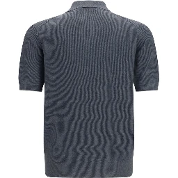 Gray Cotton Polo Shirt