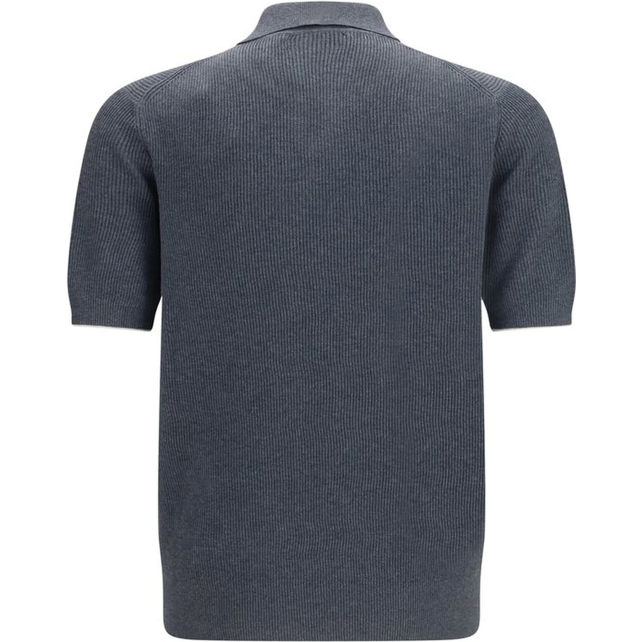 Gray Cotton Polo Shirt