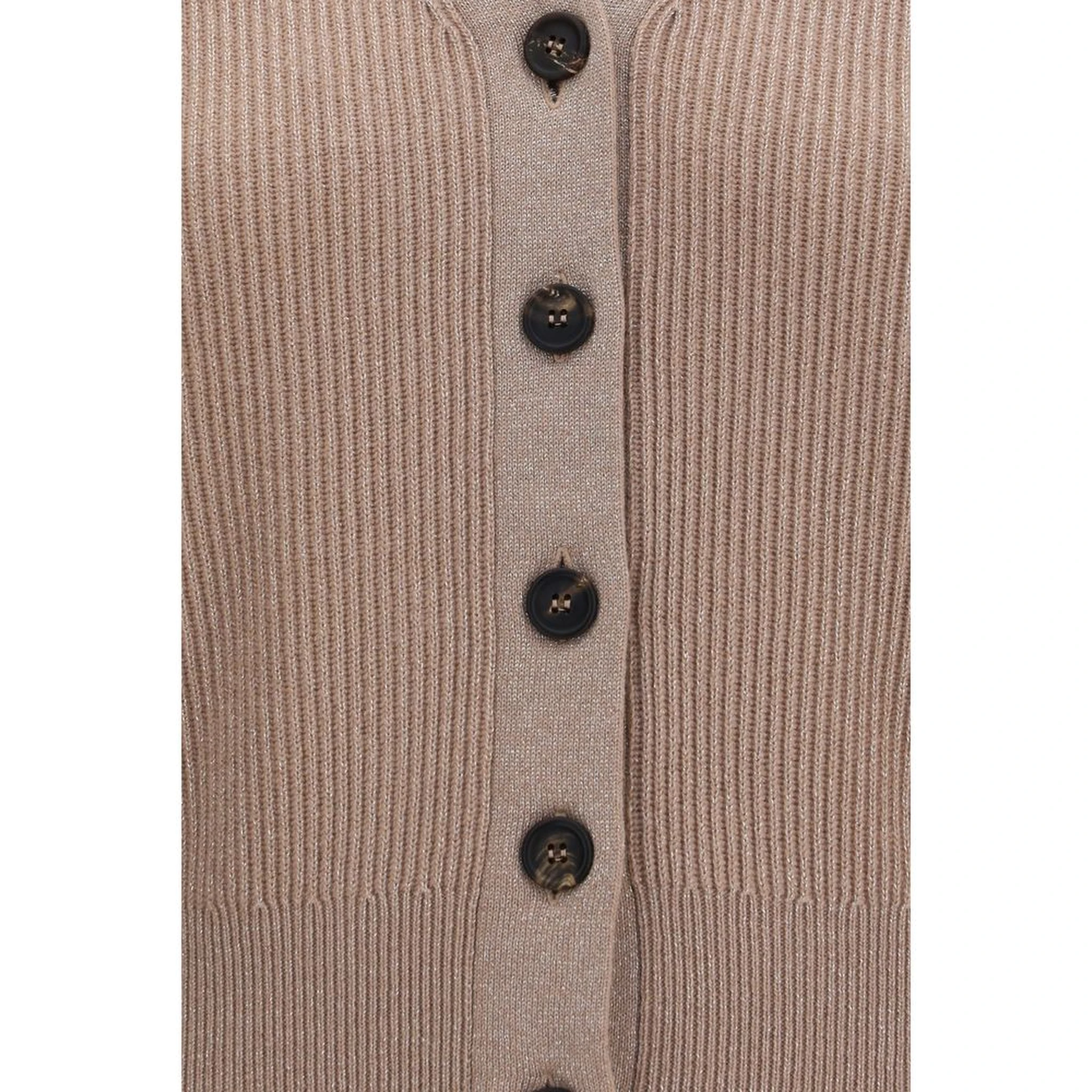 Beige Cashmere Sleeveles Sweater