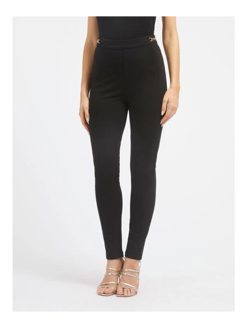 Black Viscose Skinny Pants