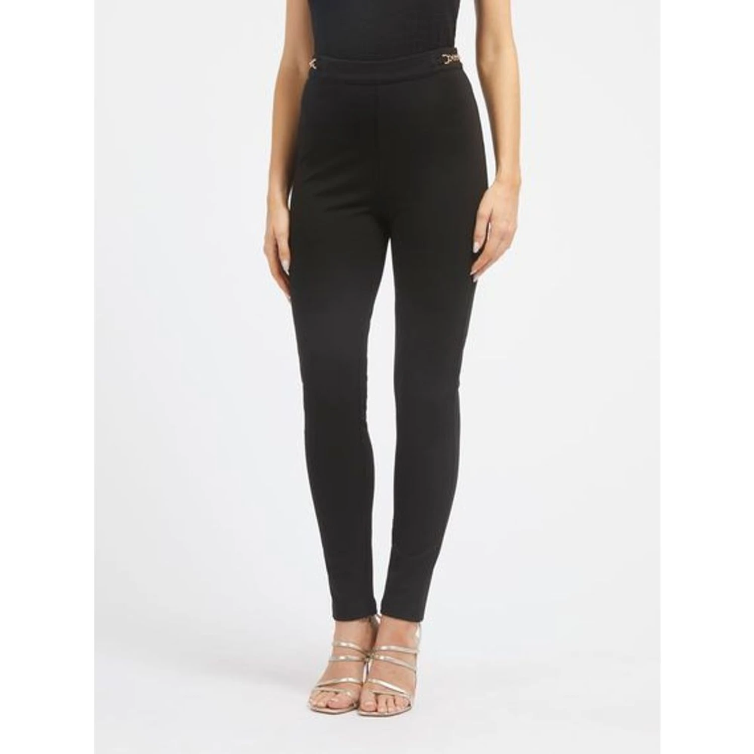 Black Viscose Skinny Pants