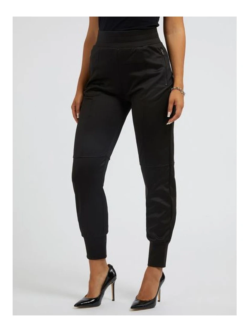 Black Polyester Athletic Pants