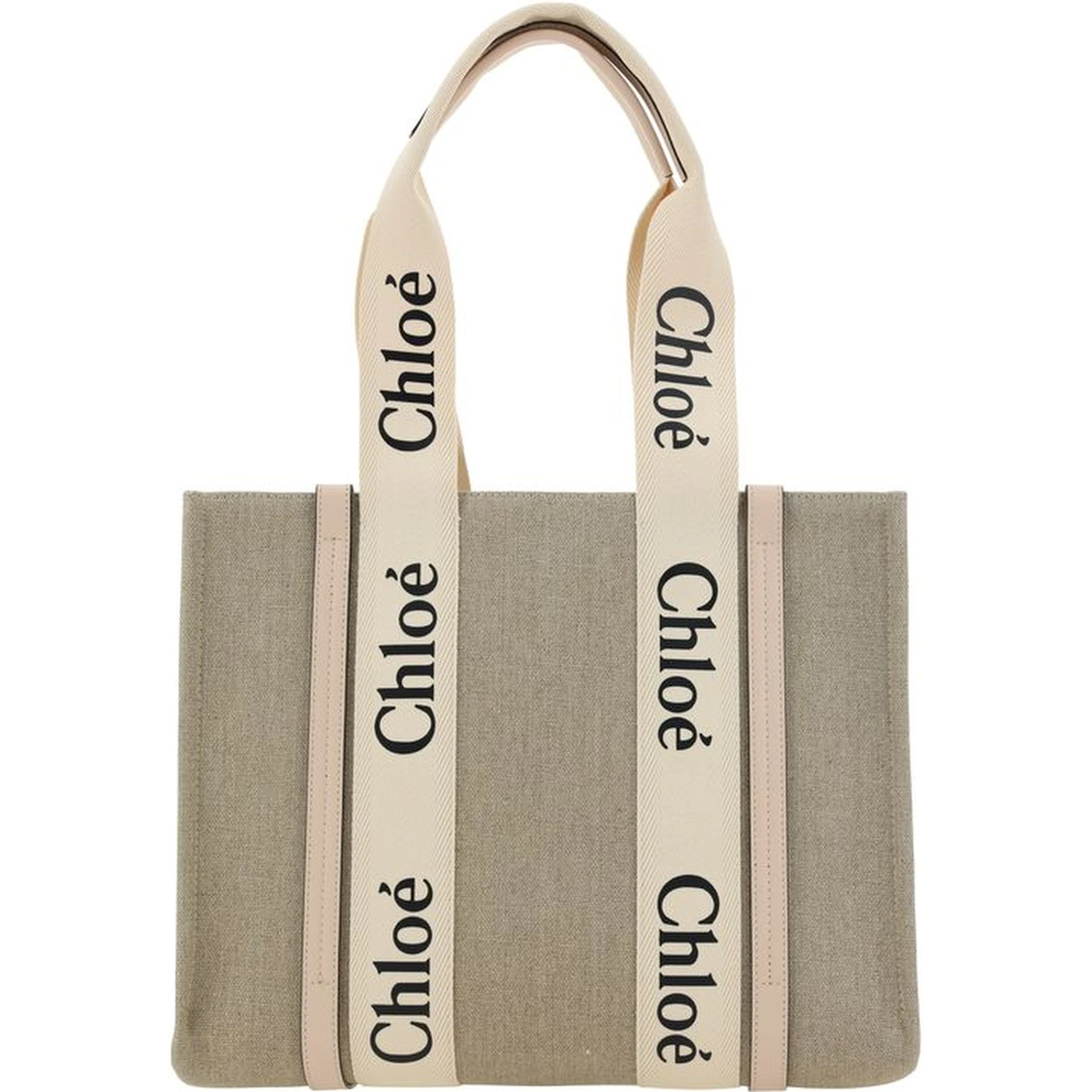 Beige Linen Handbag
