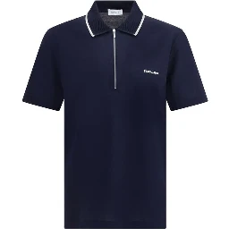 Blue Cotton Polo Shirt