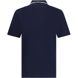 Blue Cotton Polo Shirt