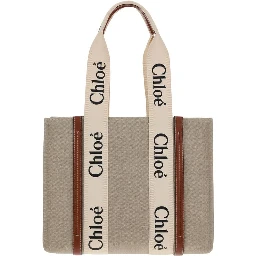 Beige Linen Handbag
