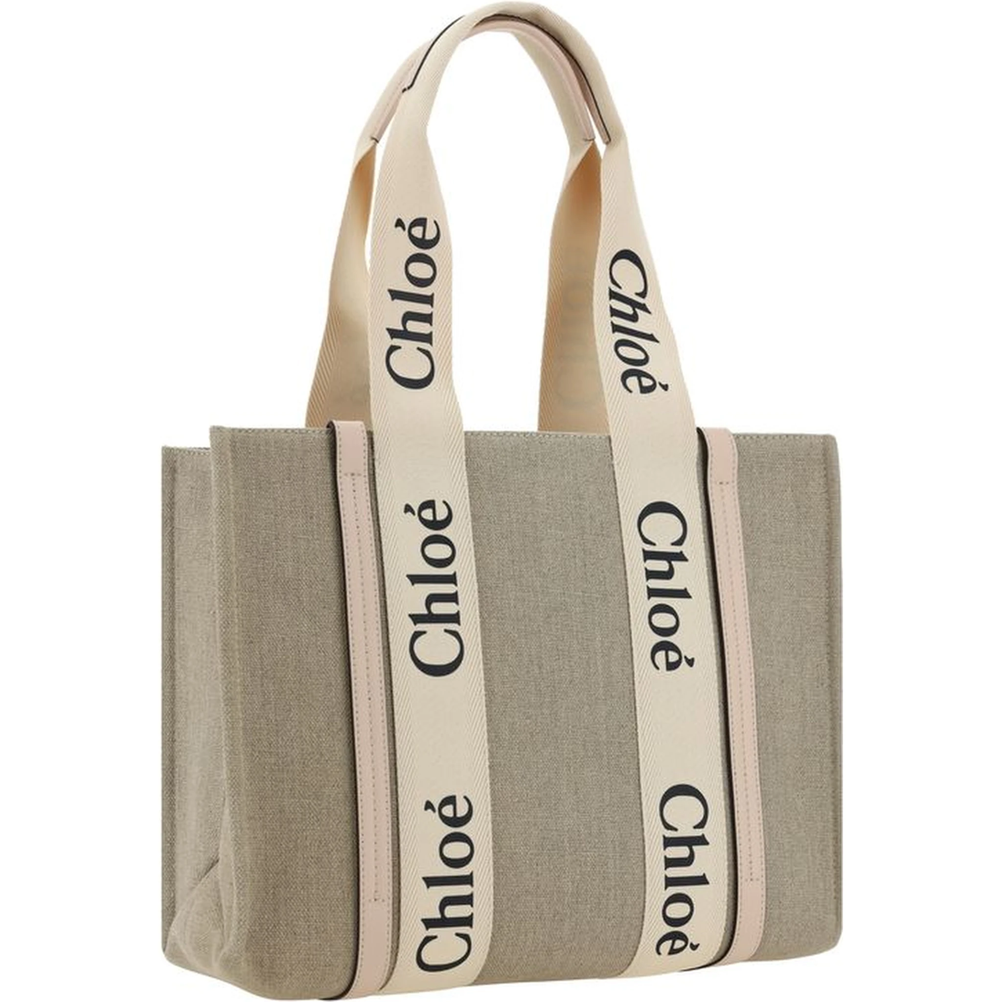 Beige Linen Handbag