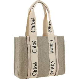 Beige Linen Handbag