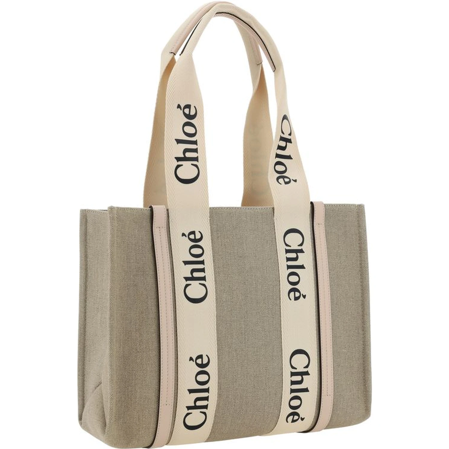 Beige Linen Handbag
