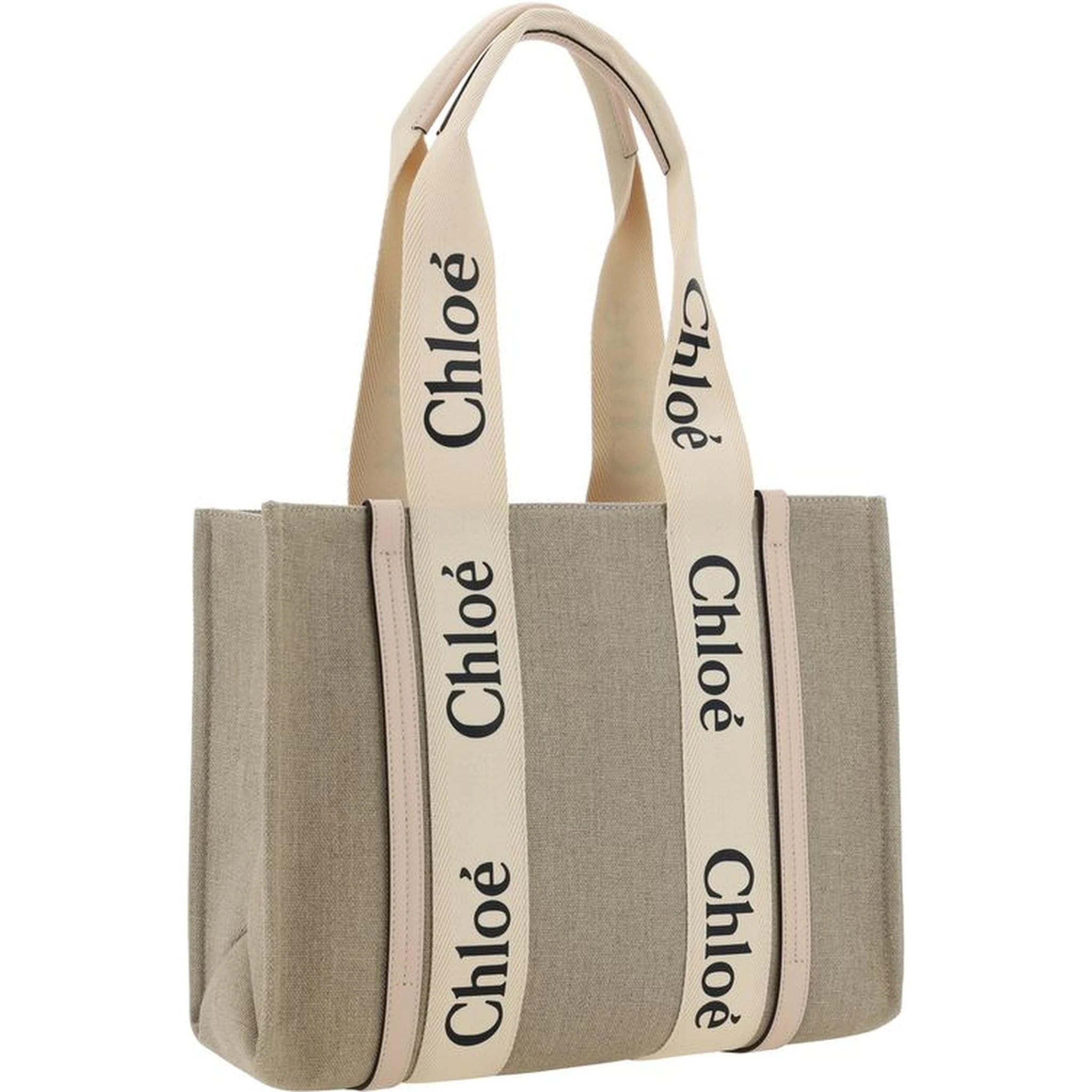 Beige Linen Handbag