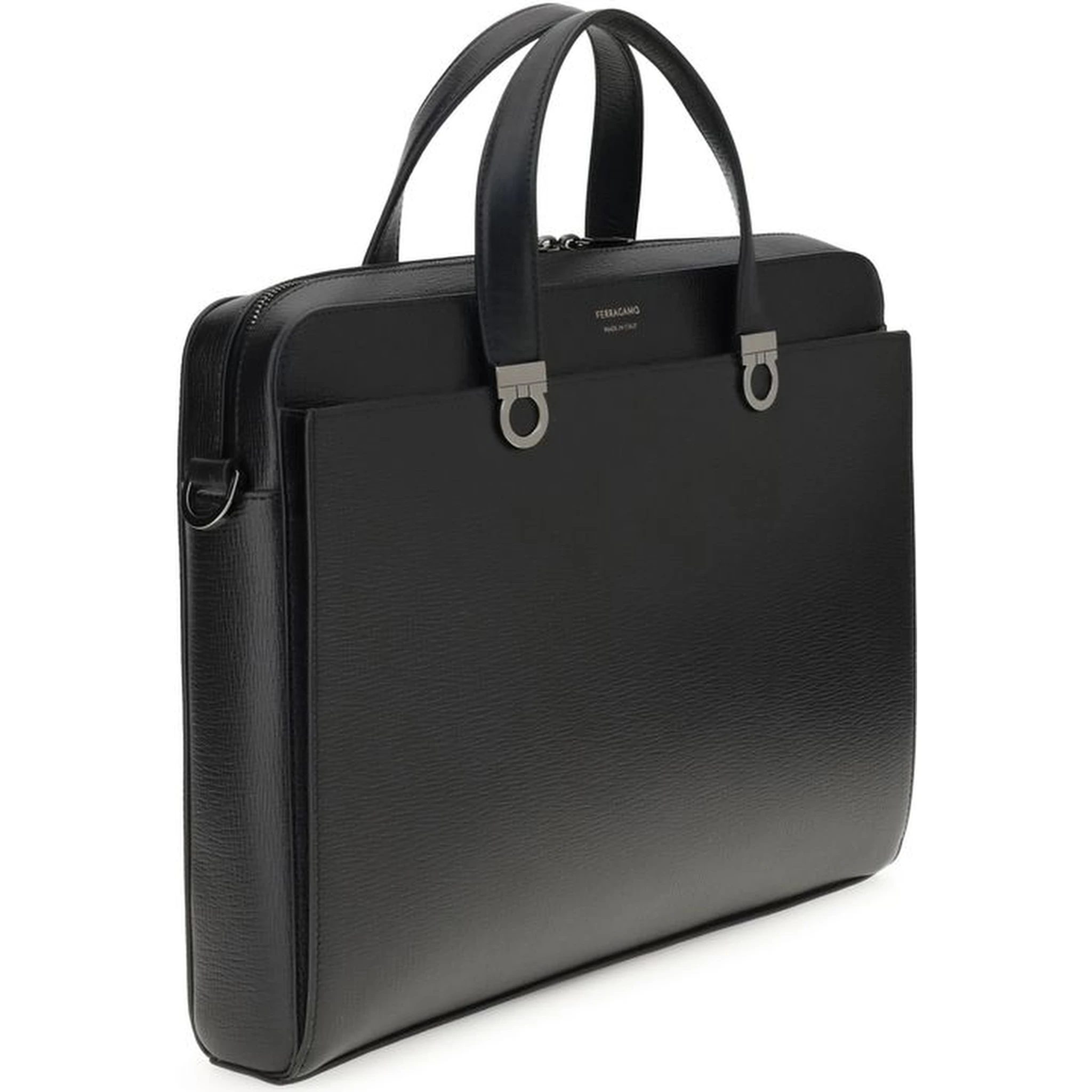 Black Calf Leather Bos Taurus Briefcase
