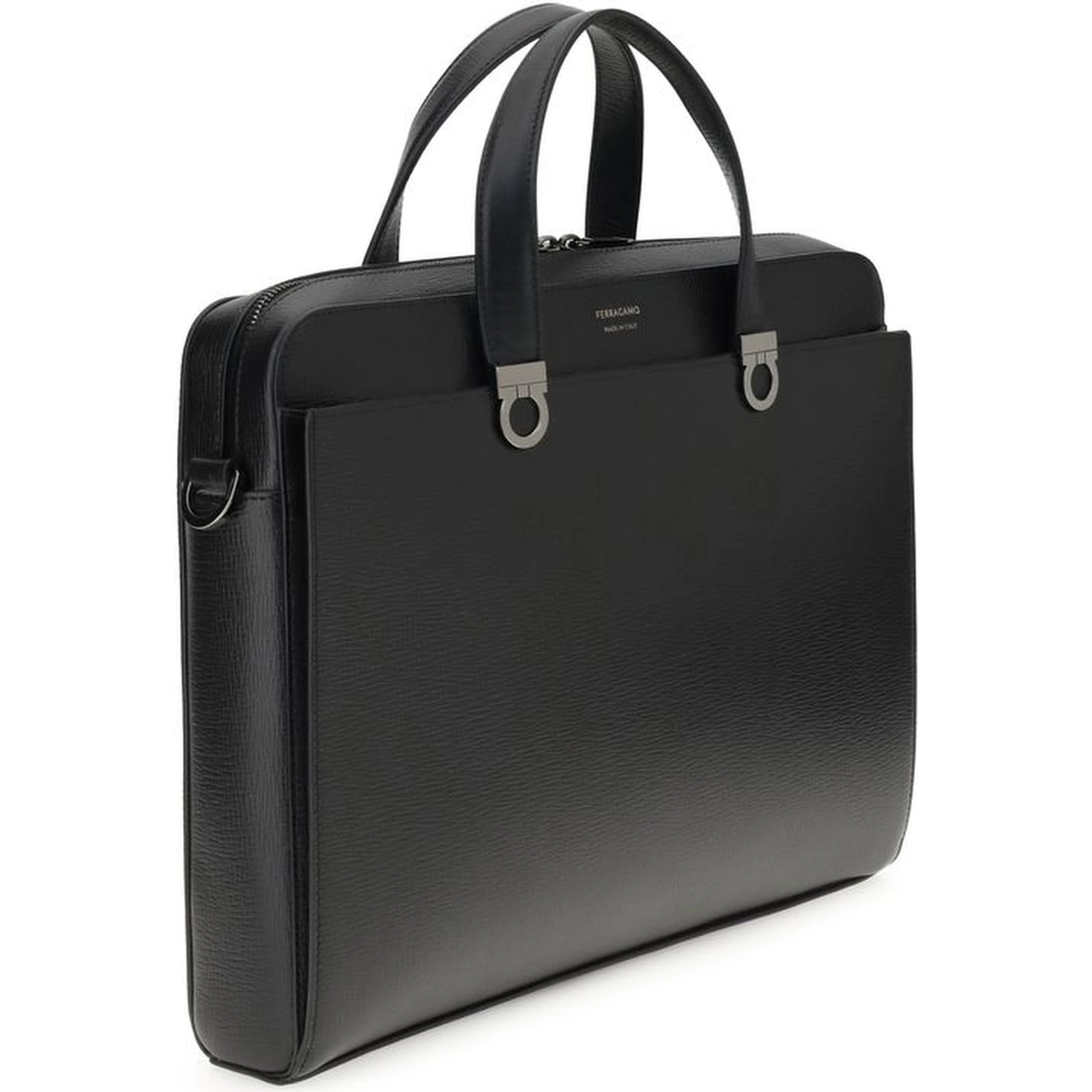 Black Calf Leather Bos Taurus Briefcase