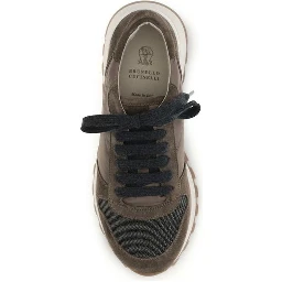 Brown Calf Leather Bos Taurus Athletic Sneakers